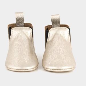 Freshly picked booties (color is called platinum)